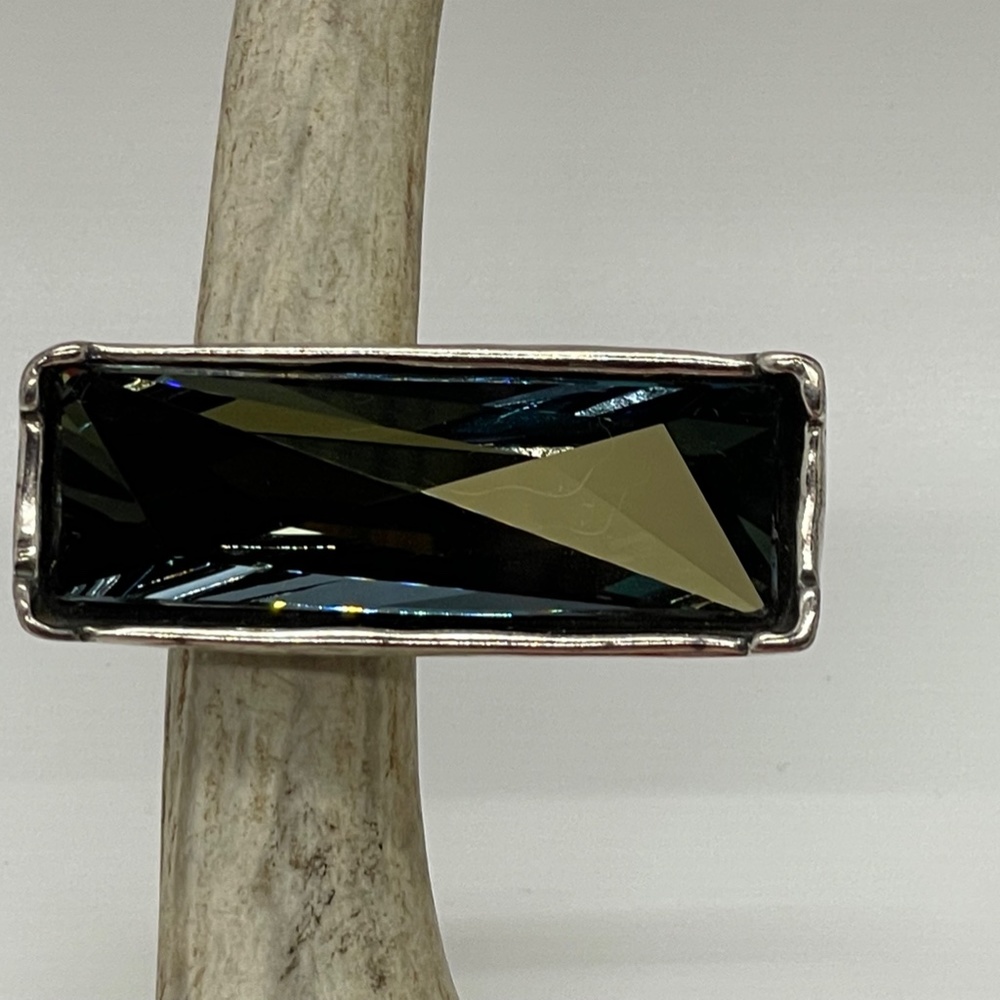 NWT Uno de 50 Swarovski Crystal Double Ring